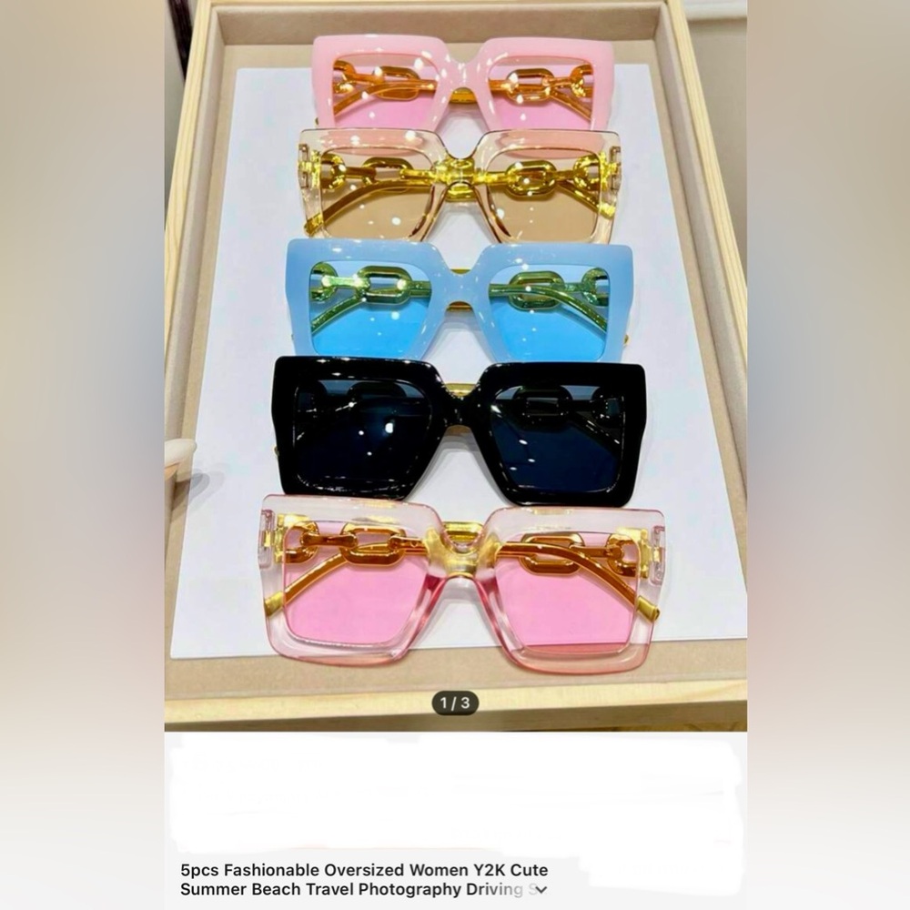 Light weight all plastic fashionable sunglasses five for $20